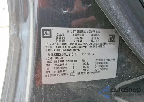 2012 Buick Enclave z USA, uszkodzony, nr VIN 5GAKRCED4CJ213111